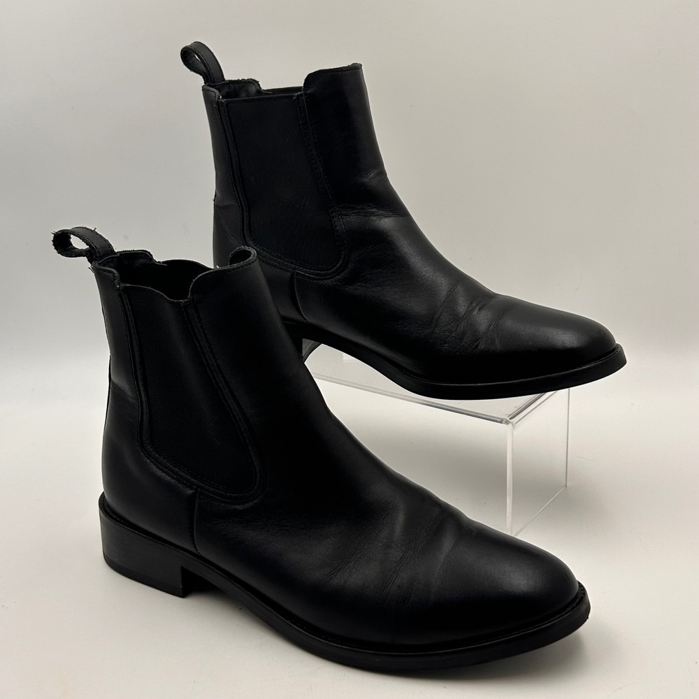 Thursday Boot Co Duchess Chelsea Boots Womens 9 Black Leather Minimalist Classic